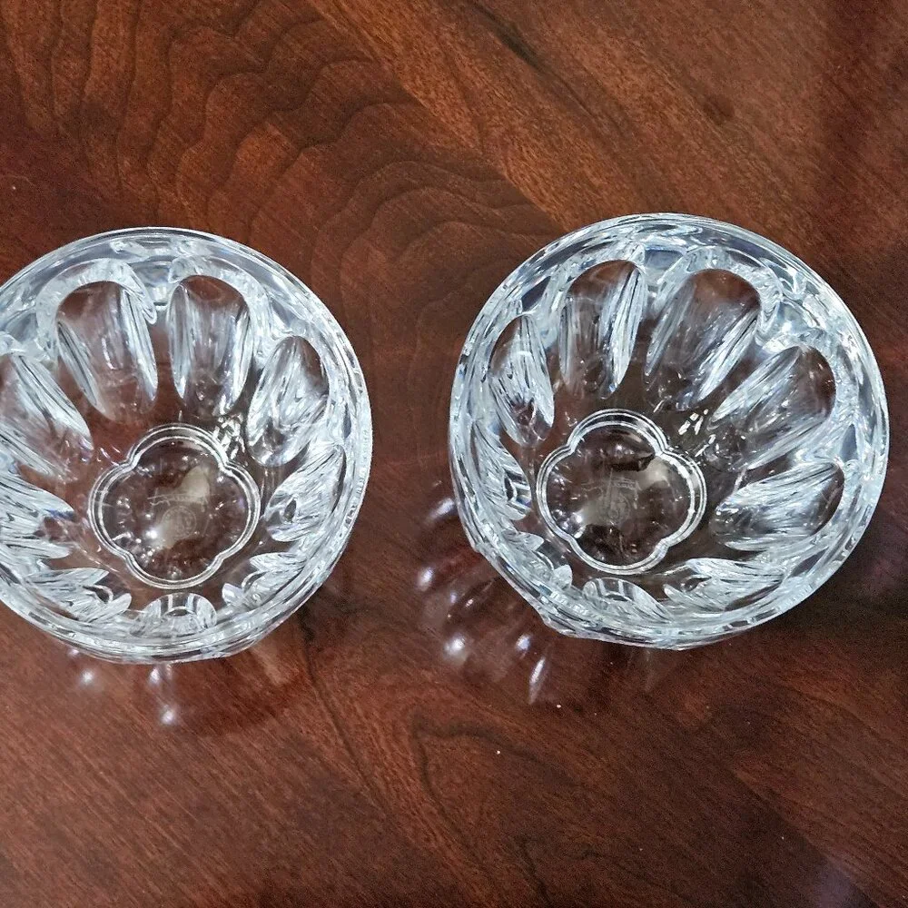 NEW 2 BACCARAT CRYSTAL FAUNACRYSTOLOPIS DOF WHISKEY CLOVER BAR GLASS TUMBLER